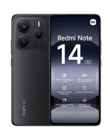 XIAOMI REDMI NOTE 14 5G 8+256GB 6.67" MIDNIGHT BLACK EUROPA