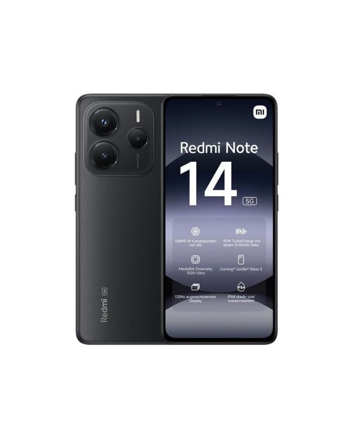 XIAOMI REDMI NOTE 14 5G 8+256GB 6.67" MIDNIGHT BLACK EUROPA