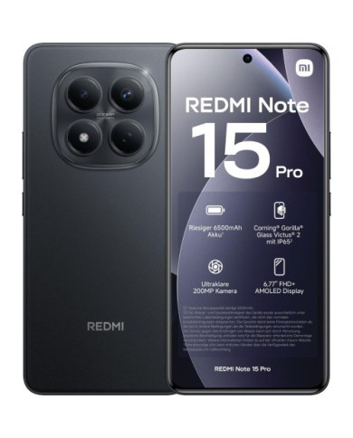 XIAOMI REDMI NOTE 15 PRO 8+256GB 6.77" BLACK ITALIA