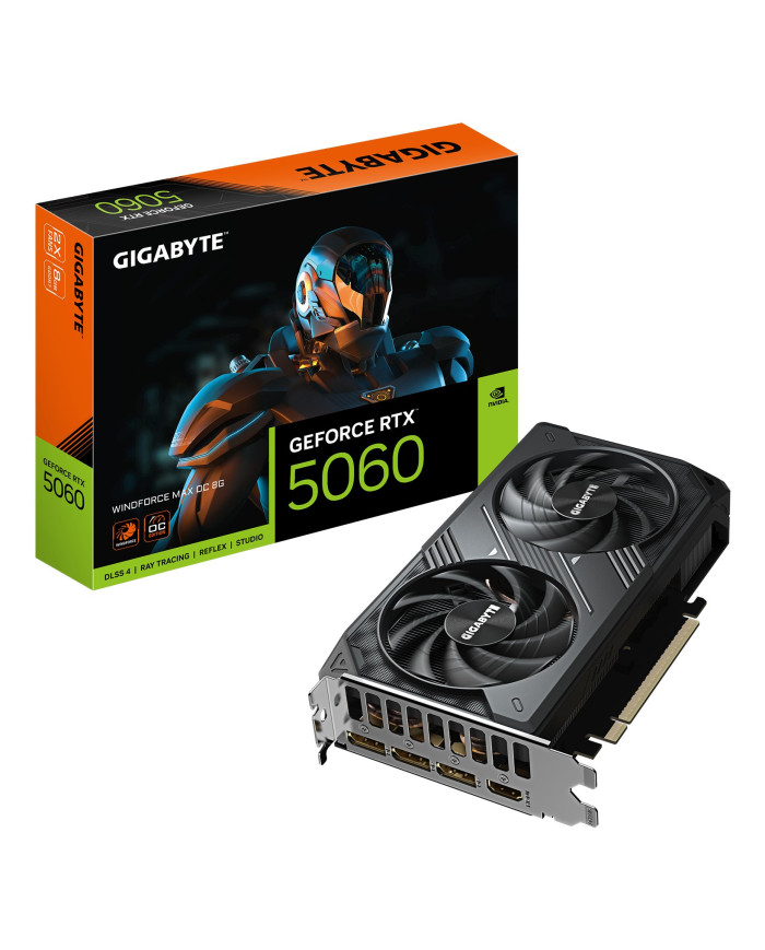 GIGABYTE GeForce RTX 5060 WINDFORCE MAX OC 8G Scheda Grafica – 8 GB GDDR7, 128 bit, PCI-E 5.0, 2512 MHz Frequenza del core, 3 x 