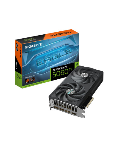 GIGABYTE GeForce RTX 5060 Ti EAGLE OC 8G Scheda Grafica – 8 GB GDDR7, 128 bit, PCI-E 5.0, 2617 MHz Frequenza del core, 3 x Displ