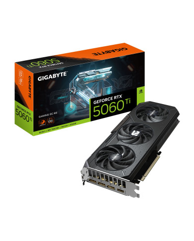 GIGABYTE GeForce RTX 5060 Ti GAMING OC 8G Scheda Grafica – 8 GB GDDR7, 128 bit, PCI-E 5.0, 2647 MHz Frequenza del core, 3 x Disp