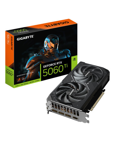 GIGABYTE GeForce RTX 5060 Ti WINDFORCE MAX OC 8G Scheda Grafica – 8 GB GDDR7, 128 bit, PCI-E 5.0, 2587 MHz Frequenza del core, 3