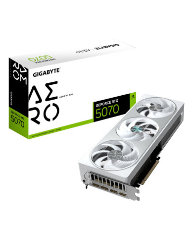 GIGABYTE GeForce RTX 5070 AERO OC 12G Scheda Grafica - 12GB GDDR7, 192 bit, PCI-E 5.0, 2625 MHz Core Clock, 3 x DP 2.1a, 1 x HDM