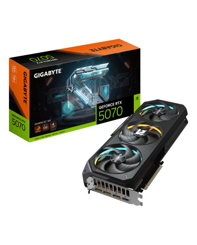 GIGABYTE GeForce RTX 5070 GAMING OC 12G Scheda Grafica - 12GB GDDR7, 192 bit, PCI-E 5.0, 2625 MHz Core Clock, 3 x DP 2.1a, 1 x H