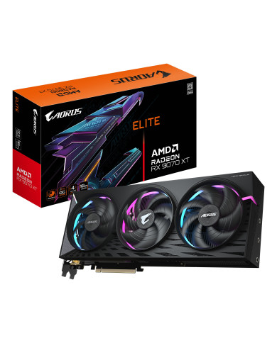 GIGABYTE AORUS Radeon RX 9070 XT ELITE 16G Scheda Grafica - 16 GB GDDR6, 256 bit, PCI-E 5.0, 3100 MHz Frequenza Base, 2 x Displa