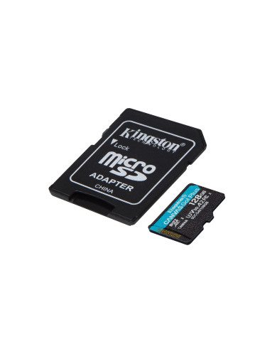 Kingston Technology Scheda microSDXC Canvas Go Plus Gen4 200MB/s A2 U3 V30 da 128 GB + adattatore