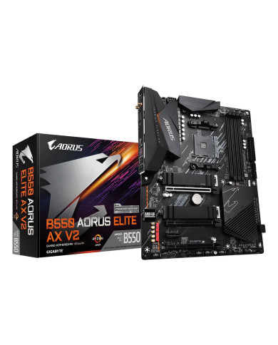 GIGABYTE B550 AORUS ELITE AX V2 Scheda madre - CPU AMD Ryzen 5000, VRM a 12+2 fasi, fino a 4733 MHz DDR4, 1xPCIe 4.0 + 1xPCIe 3.