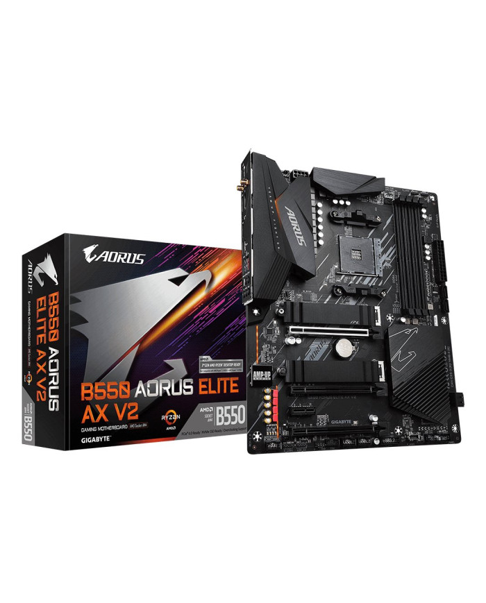 GIGABYTE B550 AORUS ELITE AX V2 Scheda madre - CPU AMD Ryzen 5000, VRM a 12+2 fasi, fino a 4733 MHz DDR4, 1xPCIe 4.0 + 1xPCIe 3.