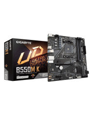 GIGABYTE B550M K Scheda madre - CPU AMD Ryzen 5000, fino a 4733 MHz DDR4, 1xPCIe 4.0 + 1xPCIe 3.0 M.2, LAN 1GbE, USB 3.2 Gen 1