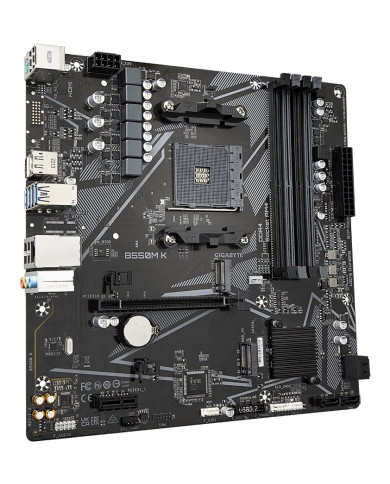 GIGABYTE B550M K Scheda madre - CPU AMD Ryzen 5000, fino a 4733 MHz DDR4, 1xPCIe 4.0 + 1xPCIe 3.0 M.2, LAN 1GbE, USB 3.2 Gen 1