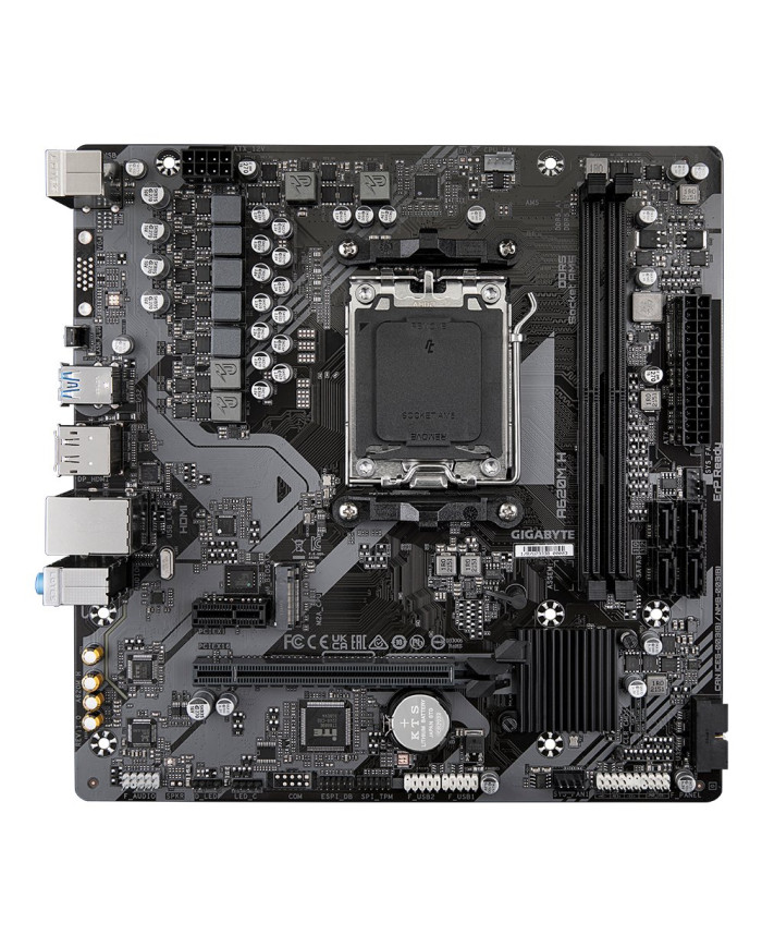 GIGABYTE A620M H Scheda madre - Supporta CPU AMD Ryzen 8000, VRM digitale 5+2+2 fasi, fino a 7200MHz DDR5 (OC), 1xPCIe 4.0 M.2, 