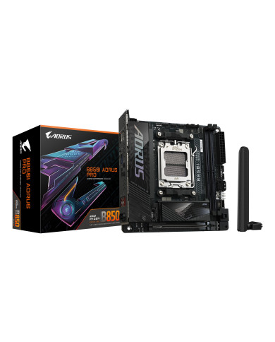 GIGABYTE B850I AORUS PRO Scheda Madre - Supporta processori AMD Ryzen Serie 9000, VRM digitale a 8+2+1 fasi, fino a 8400MHz DDR5