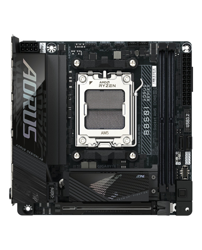 GIGABYTE B850I AORUS PRO Scheda Madre - Supporta processori AMD Ryzen Serie 9000, VRM digitale a 8+2+1 fasi, fino a 8400MHz DDR5