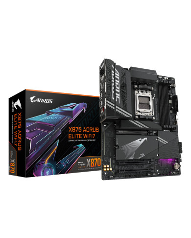 GIGABYTE X870 AORUS ELITE WIFI7 Scheda Madre - Supporta CPU AMD Ryzen 9000, 16+2+2 fasi VRM, fino a 8000MHz DDR5 (OC), 3xPCIe 5.