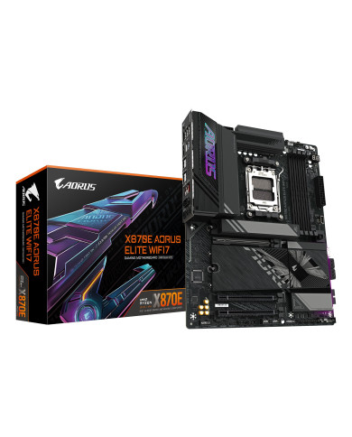 GIGABYTE X870E AORUS ELITE WIFI7 Scheda Madre - Supporta CPU AMD Ryzen 9000, 16+2+2 fasi VRM digitali, fino a 8000Hz DDR5 (OC), 