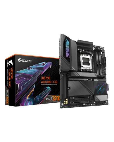 GIGABYTE X870E AORUS PRO Scheda Madre - Supporta CPU AMD Ryzen 9000, 16+2+2 fasi VRM digitali, fino a 8000MHz DDR5 (OC), 3xPCIe 