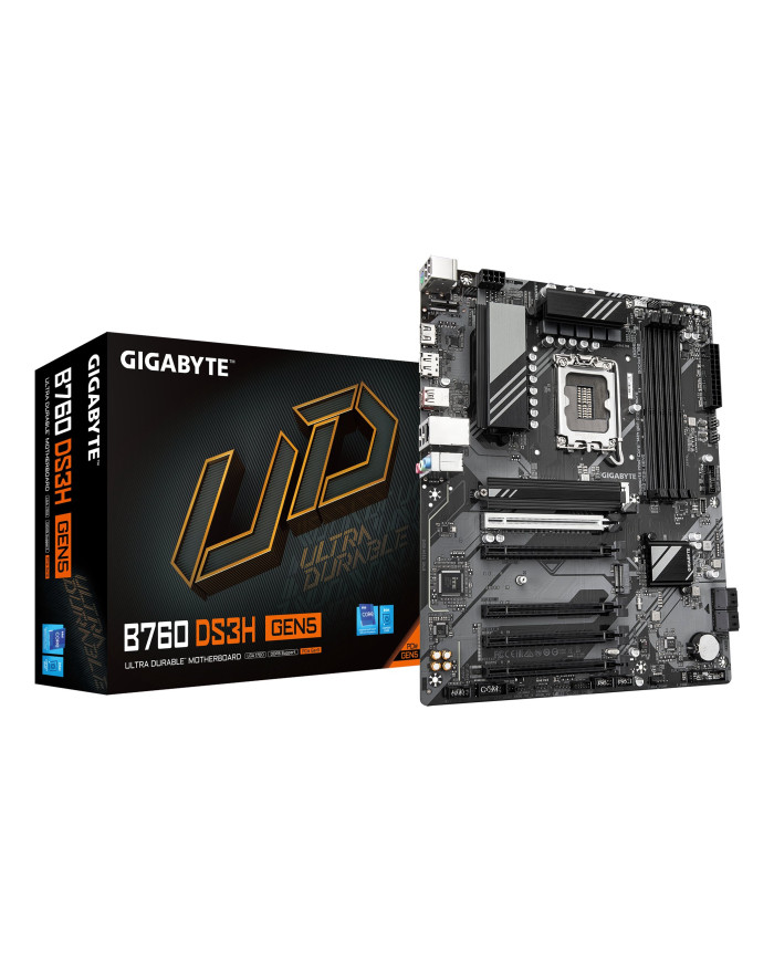 GIGABYTE B760 DS3H GEN5 Scheda Madre – Supporta processori Intel Core di 14a generazione, VRM digitale a 8+2+1 fasi, fino a 5600