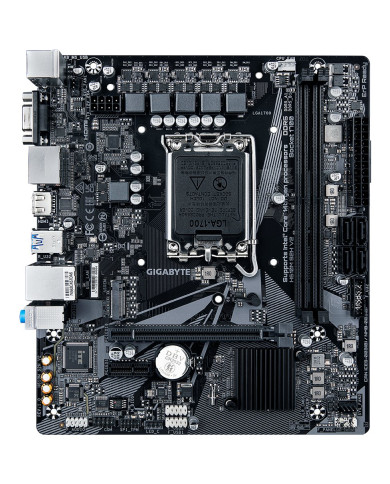 GIGABYTE H610M S2H V2 Scheda Madre - Supporta CPU Intel Core di 14a generazione, 4+1+1 Fasi Ibride VRM Digitale, fino a 5600MHz 