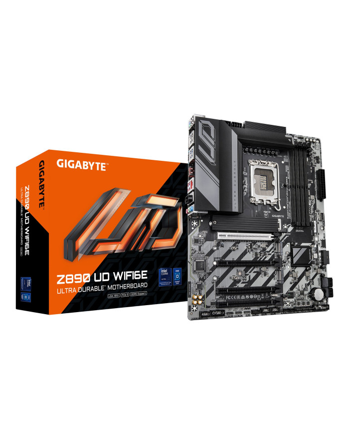 GIGABYTE Z890 UD WIFI6E Scheda Madre - Supporta CPU Intel Core Ultra (Serie 2), VRM a 12+1+2 fasi, fino a 8800MHz DDR5 (OC), 1xP