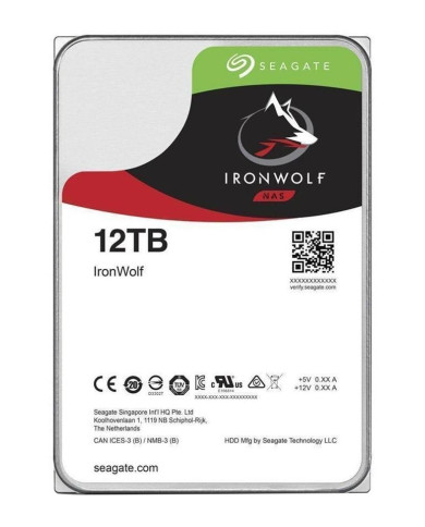 Seagate NAS HDD IronWolf disco rigido interno 12 TB 7200 Giri/min 256 MB 3.5" Serial ATA III