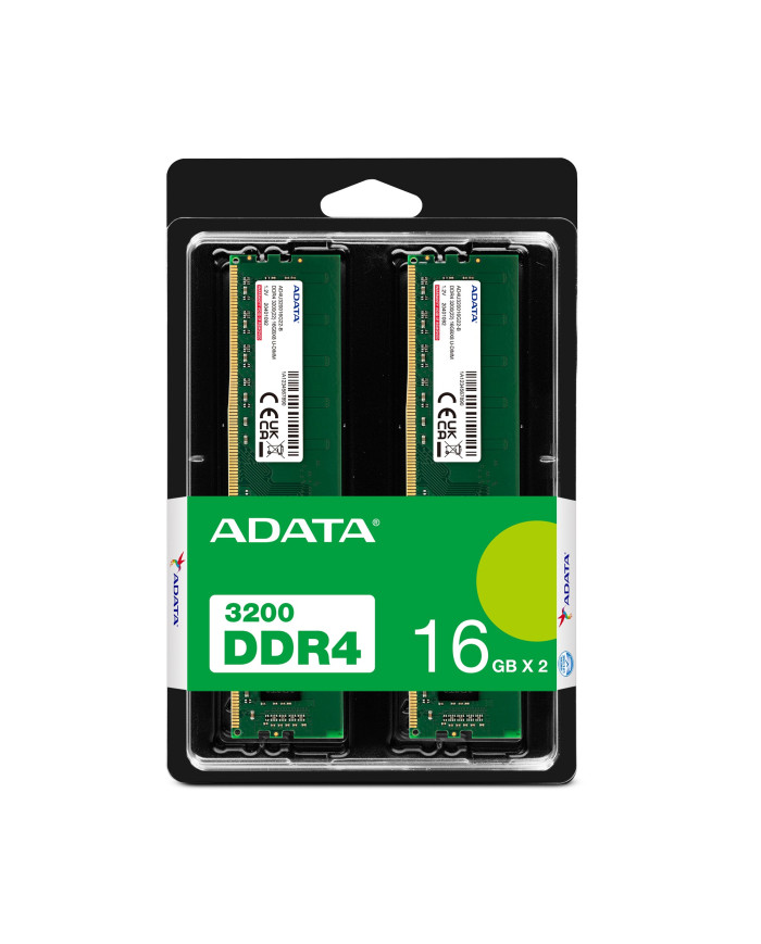DIMM 32 GB DDR4-3200 (2x 16 GB) Dual-Kit (grün, AD4U320016G22-DTGN, Premier)