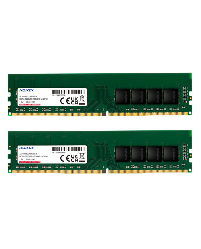 DIMM 32 GB DDR4-3200 (2x 16 GB) Dual-Kit (grün, AD4U320016G22-DTGN, Premier)