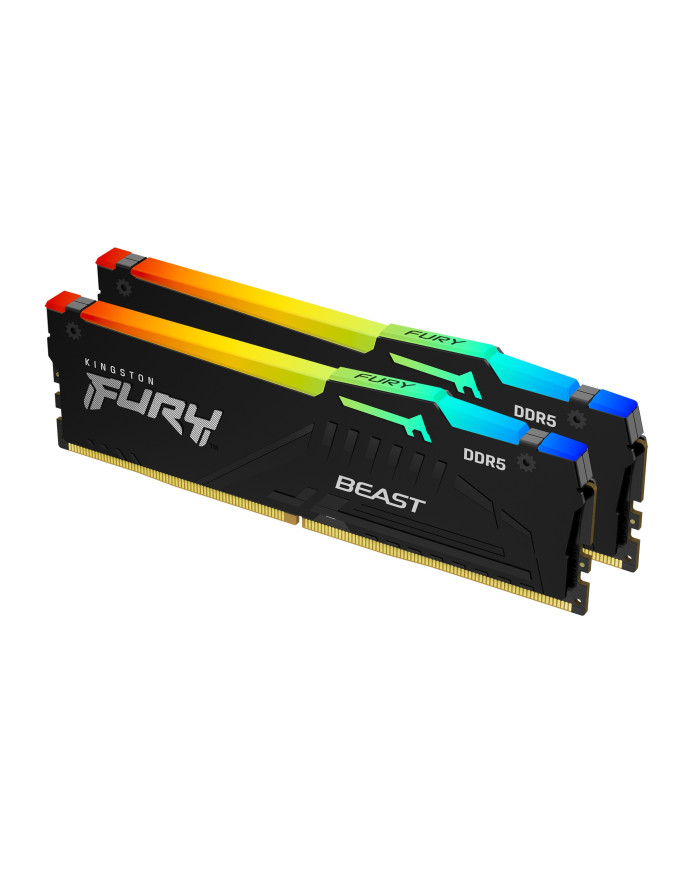 DIMM 64 GB DDR5-6400 (2x 32 GB) Dual-Kit (schwarz, KF564C32BBEAK2-64, FURY Beast RGB, INTEL XMP, AMD EXPO)