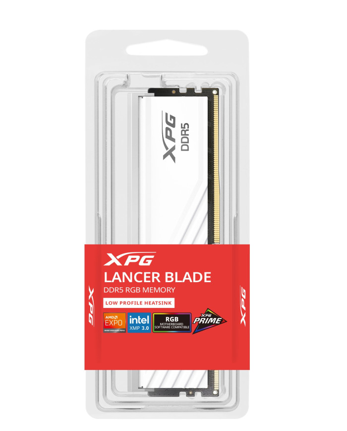 DIMM 16 GB DDR5-6000 (1x 16 GB) (weiß, AX5U6000C4816G-SLABRWH, XPG Lancer Blade RGB, INTEL XMP, AMD EXPO)