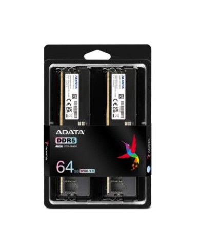 DIMM 64 GB DDR5-4800 (2x 32 GB) Dual-Kit (schwarz, AD5U480032G-DT, Premier)