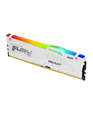DIMM 32 GB DDR5-5600 (2x 16 GB) Dual-Kit (weiß, KF556C36BWEAK2-32, FURY Beast RGB, INTEL XMP, AMD EXPO)