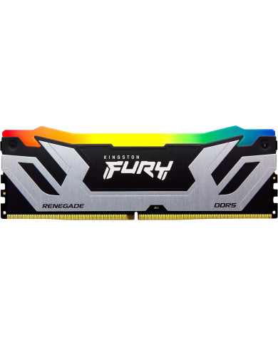 Kingston CU-DIMM 24 GB DDR5-8400, RAM (argento/nero, KF584CU40RSA-24, FURY Renegade RGB, INTEL XMP)