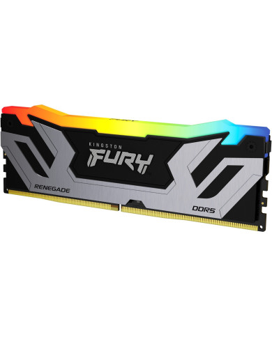 Kingston CU-DIMM 24 GB DDR5-8400, RAM (argento/nero, KF584CU40RSA-24, FURY Renegade RGB, INTEL XMP)