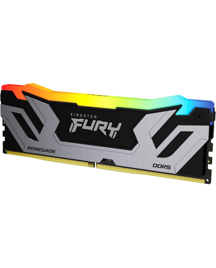 Kingston CU-DIMM 24 GB DDR5-8400, RAM (argento/nero, KF584CU40RSA-24, FURY Renegade RGB, INTEL XMP)