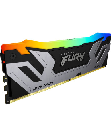 Kingston CU-DIMM 24 GB DDR5-8400, RAM (argento/nero, KF584CU40RSA-24, FURY Renegade RGB, INTEL XMP)