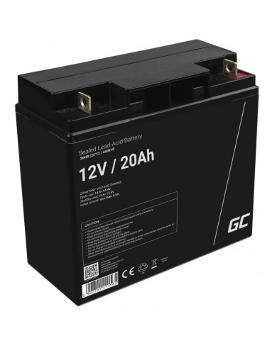 Green Cell Batteria AGM 12V 20Ah ricaricabile sigillata VRLA | Per UPS, allarmi, giocattoli elettrici, impianti solari, scooter,