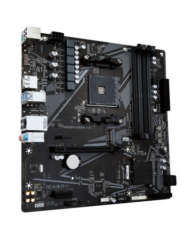 GIGABYTE Scheda madre A520M DS3H V2 - Supporta CPU AMD Ryzen serie 5000 AM4, fino a 4733 MHz DDR4 (OC), PCIe 3.0 x16, LAN GbE, U