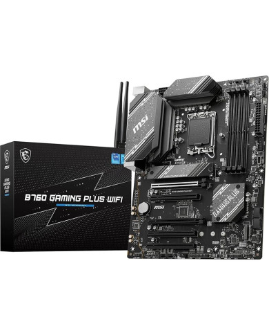 MSI B760 GAMING PLUS WIFI DDR4 - Scheda madre ATX, supporta processori Intel Core 14a, 13a e 12a gen (LGA 1700), DDR4 fino a 533