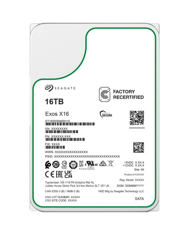 RIGENERATO HDD Seagate Exos X16 ST16000NM001G 16TB Sata 256MB