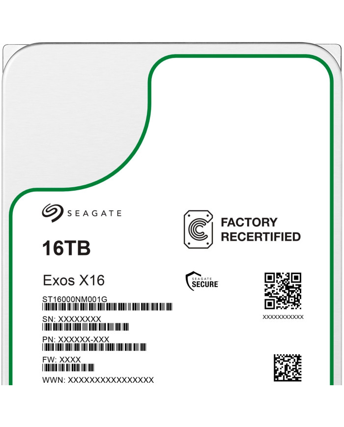RIGENERATO HDD Seagate Exos X16 ST16000NM001G 16TB Sata 256MB