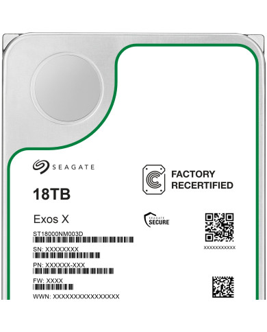 RIGENERATO HDD Seagate Exos X20 ST18000NM003D 18TB Sata 256MB (D)