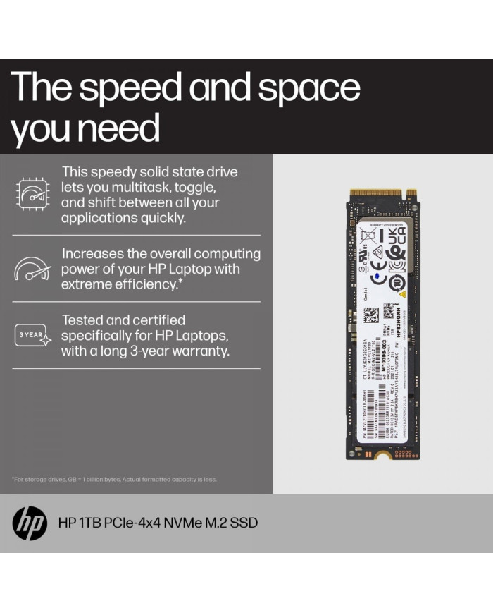HP 512GB PCIe-4x4 NVMe M.2 G10 Unità a Stato Solido