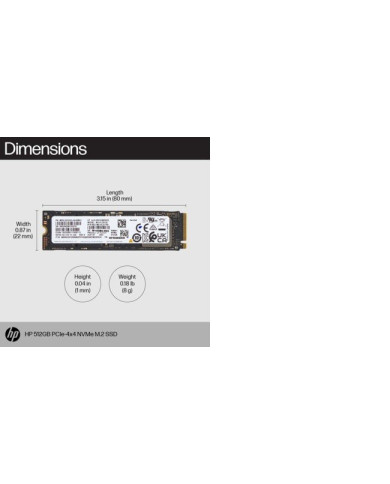 HP 512GB PCIe-4x4 NVMe M.2 G10 Unità a Stato Solido