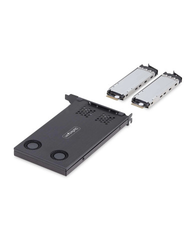 StarTech.com Dual-Bay M.2 NVMe SSD Removable Mobile Rack for PCIe x8 Slot - adattatore di interfaccia - M.2 - Carta NVMe M.2 / P