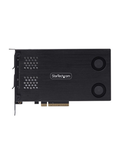 StarTech.com Dual-Bay M.2 NVMe SSD Removable Mobile Rack for PCIe x8 Slot - adattatore di interfaccia - M.2 - Carta NVMe M.2 / P